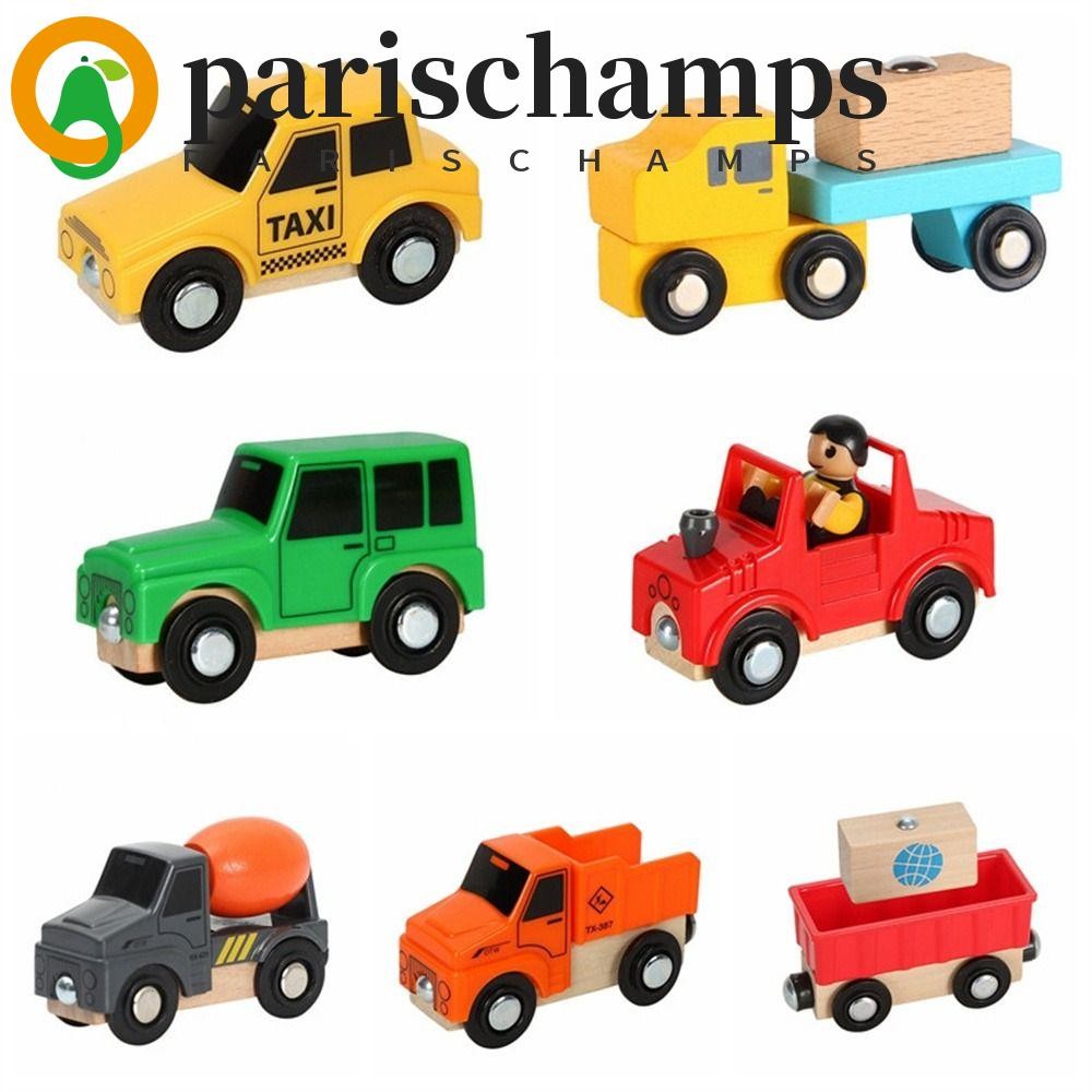 Parischamps ของเล่นรถไฟแม่เหล็ก, รถของเล่นหัวรถจักร ติดตามรางรถไฟ ประกอบจิตมาส ของขวัญเด็ก