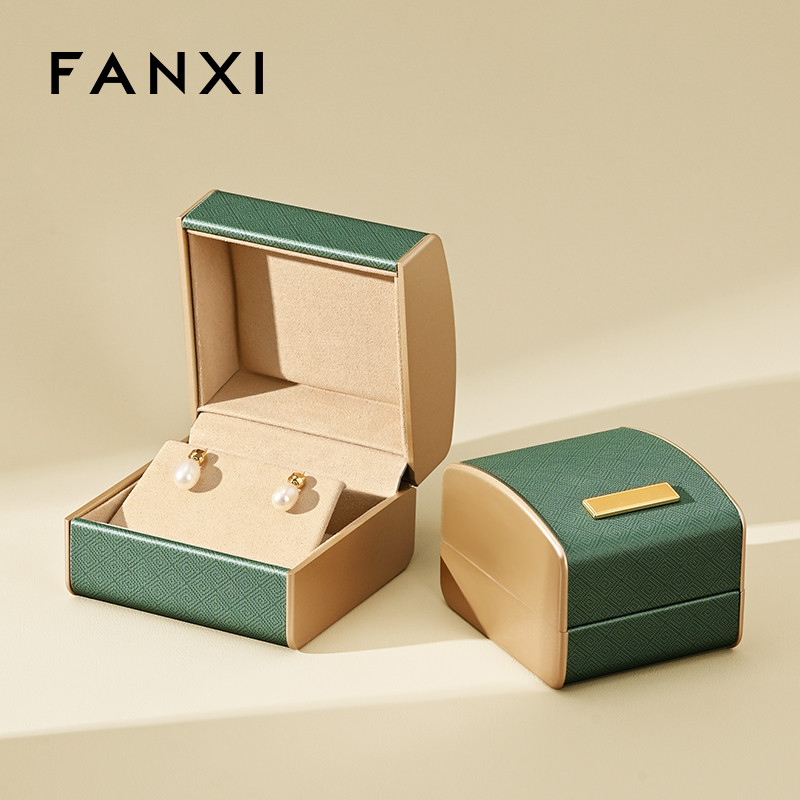 Fanxi กล่องแหวนแต่งงานสร้อยคอกรณีแสดงสร้อยข้อมือต่างหูกล่องเก็บเครื่องประดับออแกไนเซอร์ของขวัญวันเกิดกล่อง ชมH177