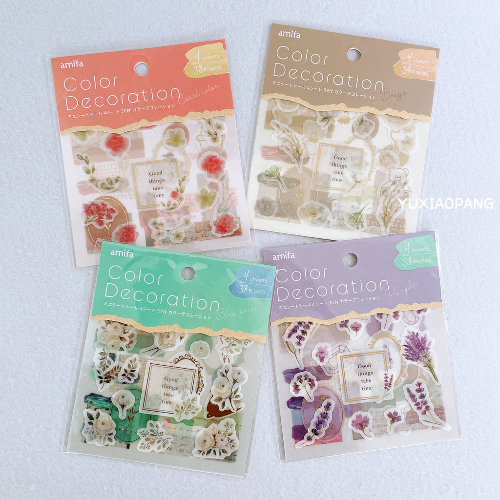 Color Flower Limited Japan amifa Limited Edition Sticker Pack Handbook Material