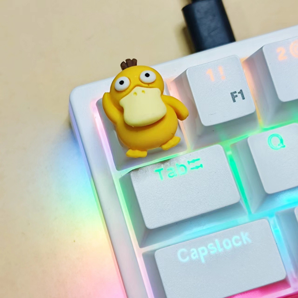 ปุ่มกดทํามือ Duckling ปุ่มกดคีย์บอร์ดแบบกลไกน่ารัก