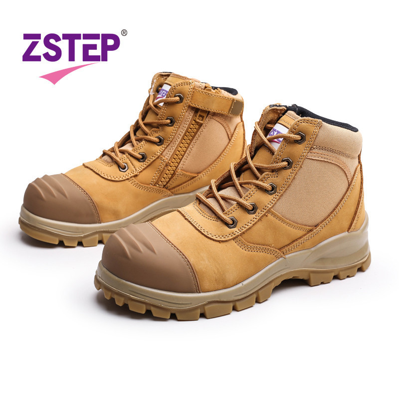 ZSTEP รองเท้านิรภัย Safety shoes รองเท้าหัวเหล็ก รองเท้าทำงานซิปกันน้ำ ขนาด 39-46