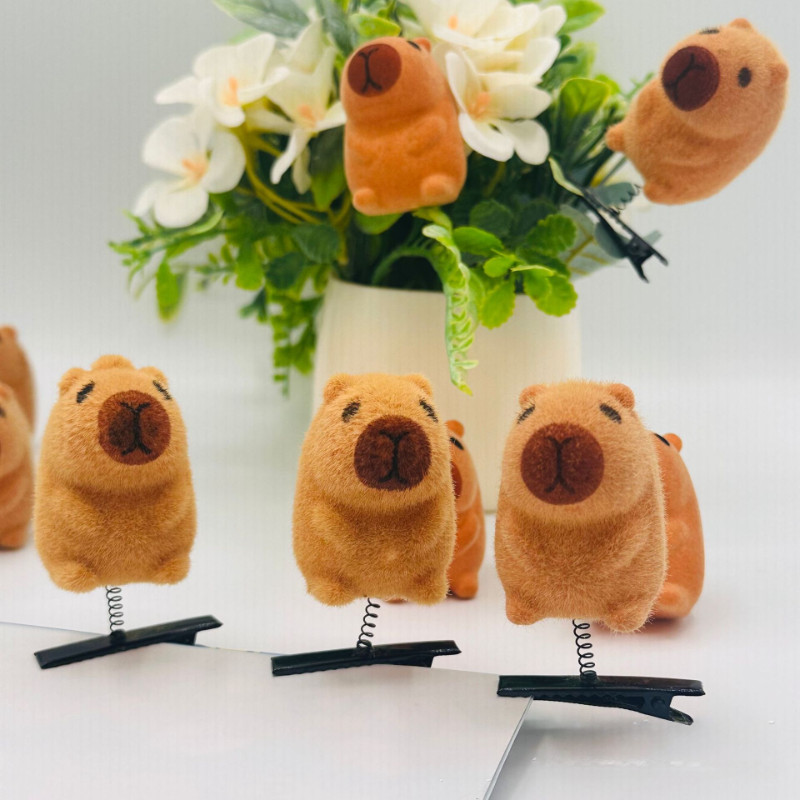 น่ารักและตลก Capibala ฤดูใบไม้ผลิ Duckbill Hairpin หญิงอินเทอร์เน็ตคนดังเครื่องประดับผมใหม่