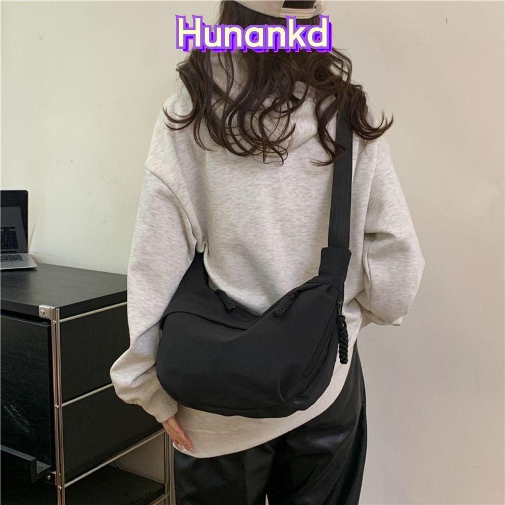 Huan กระเป๋าคาดหน้าอก, กระเป๋าสะพายไหล่ทรงเกี๊ยวความจุขนาดใหญ่, กระเป๋าใต้วงแขนน้ําหนักเบาไนลอน