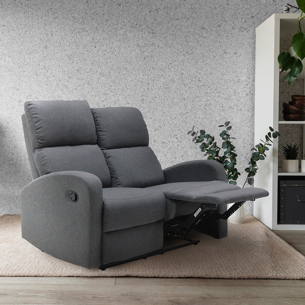 SB Design Square เก้าอี้พักผ่อน 2 ที่นั่ง รุ่น Zixar สีเทา (132x95x105 ซม.) แบรนด์ KONCEPT FURNITURE