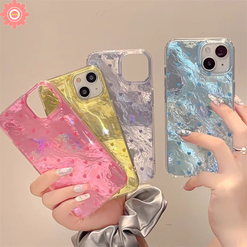 แฟชั่น Graffiti การ์ตูนน่ารัก Love Heart สําหรับ IPhone 13 16 11 15 14 12 Pro Max 7Plus X XR XS MAX8 16 15 7 14 Plus SE 2020 หรูหรา Glacial รูปแบบฝาครอบ