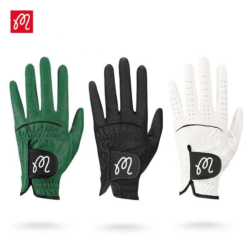 ถุงมือกอล์ฟ malbon 1 ชิ้นถุงมือผู้ชาย Korea malbon Men's WeatherSof Golf Glove สีขาว สีดำ M ถุงมือผู้ชายสําหรับเล่นกอล์ฟ
