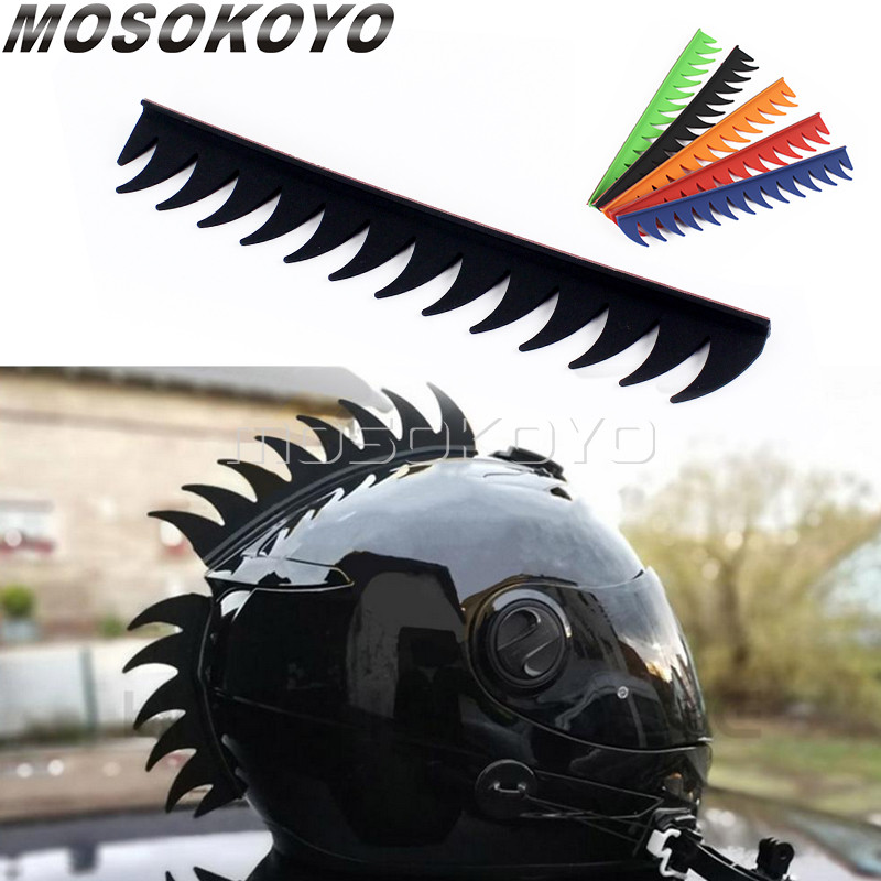 Yยางสิ่งสกปรก Biker Motocross Mohawk Biker หมวกกันน็อก Mohawks Spikes รถจักรยานยนต์หมวกนิรภัย Mohawk