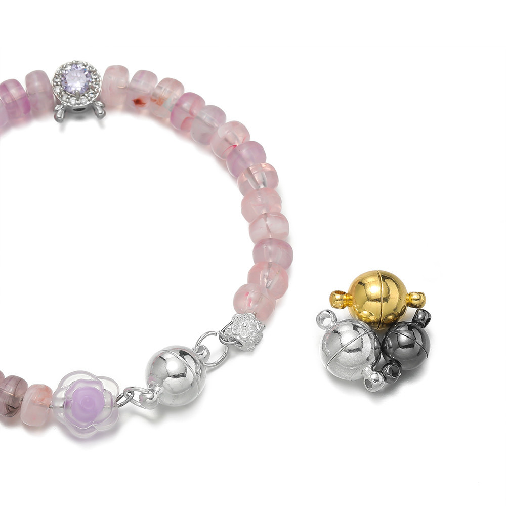 St.kunkka 10 ชิ้นรอบหัวเข็มขัดแม่เหล็ก 6/8/10 มิลลิเมตรสร้อยคอการเชื่อมต่อหัวเข็มขัดโลหะผสมแม่เหล็กหัวเข็มขัดสําหรับ DIY เครื่องประดับอุปกรณ์เสริม - รูปที่ 2