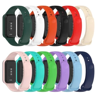 สายซิลิโคนกีฬา สำหรับ for Mi Band 8 Active Xiaomi Smart Band 8 Active นาฬิกาสมาร์ท Redmi Band 2 สายยาง