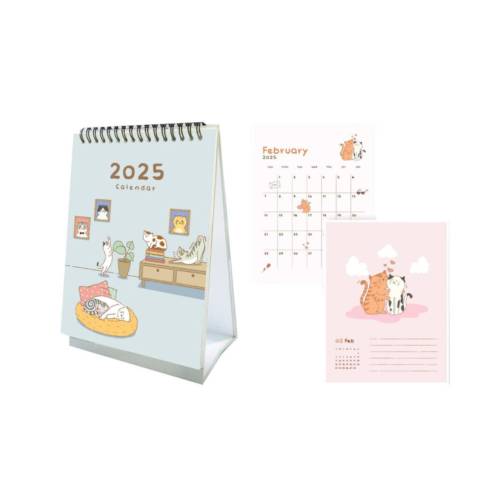Rich and Learn (ริช แอนด์ เลิร์น) ปฏิทินตั้งโต๊ะ 2025 - Cat Calendar