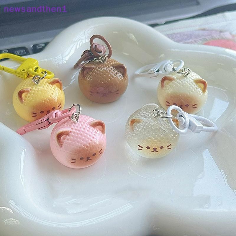 Newsandthen1 การ์ตูนสยามแมวจี้พวงกุญแจตลกสัตว์น่ารักแหวนแฟชั่น Creative กระเป๋าเป้สะพายหลังอุปกรณ์ตกแต่งของขวัญ Nice