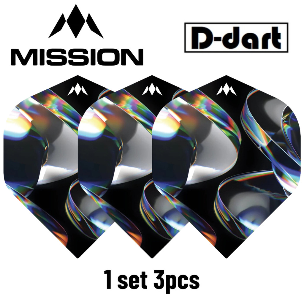Mission Dart Flights - IRIDIAN STANDARD 100 Micron Solo Darts Flight สําหรับลูกดอกนุ่มและเหล็ก