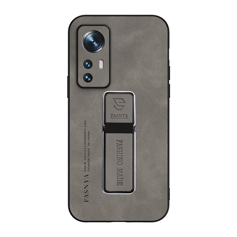 สําหรับ Xiaomi 12 5G เคสโทรศัพท์หนังนิ่มหนังแกะหรูหราพร้อมที่ยึดในรถยนต์แบบแม่เหล็กมัลติฟังก์ชั่น