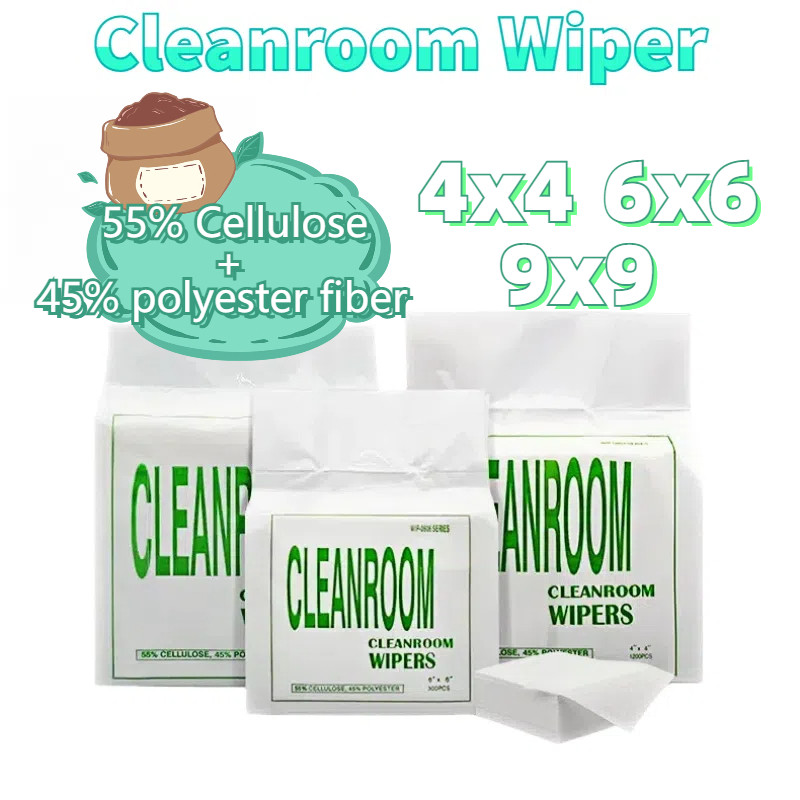 ผ้าไมโครไฟเบอร์ เช็ดหัวพิมพ์ ผ้าโพลีเอสเตอร์ เช็ดไร้ฝุ่น ทำความสะอาด Cleanroom Wiper Microfiber(Lint Free) 55% Cellulose (Wood pulp fiber)+45% Polyester Fiber ขนาด 4x4 6x6 9x9 นิ้ว Virgin Wood Pulp เส้นใยโพลีเอสเตอร์ เยื่อไม้ดั้งเดิม เยื่อไม้ไฟเบอร์