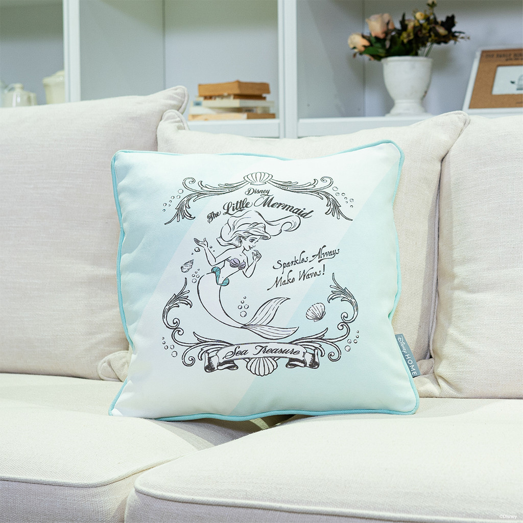 SB Design Square หมอนอิง DISNEY รุ่น MERMAID/02 สี Seafoam (45x45x20 ซม.) แบรนด์ DISNEYHOME