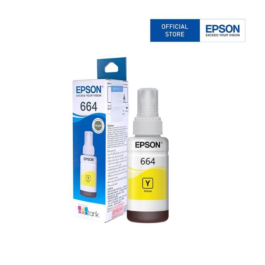 EPSON 664 （พร้อมกล่อง）หมึกแท้ 100%/ราคาถูก (L100/ 110/ 120/ 200/ 210/220/ 300/310/ 350/ 355/ 360/ 365)
