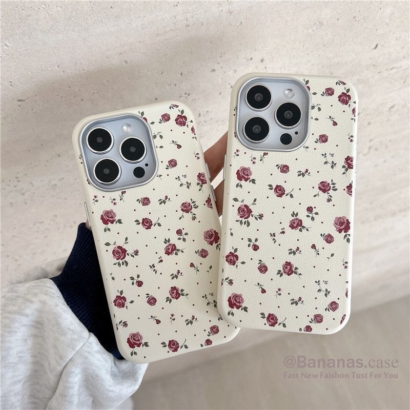 Iphone 16 15 14 13 12 11 Pro Max X Xr Xs Maxเคสโทรศัพท์Ins Red Roseปกหนัง