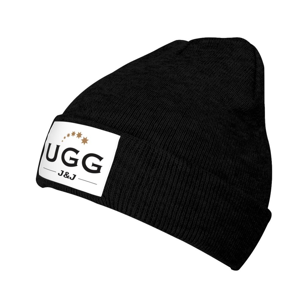 หมวกอุ่น ๆ สไตล์ Streetwear UGG ออกแบบสำหรับทั้งผู้หญิงและผู้ชาย ขอบหมวกพับได้ ลายโลโก้สกี