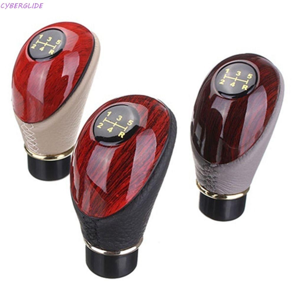 Cyberglide 5-Speed Lever อะไหล่รถยนต์ Universal Auto Gear Shift Knob Gearstick Lever เลียนแบบพีชไม้เส้นผ่านศูนย์กลาง 10 มม.รถ Shift Knob