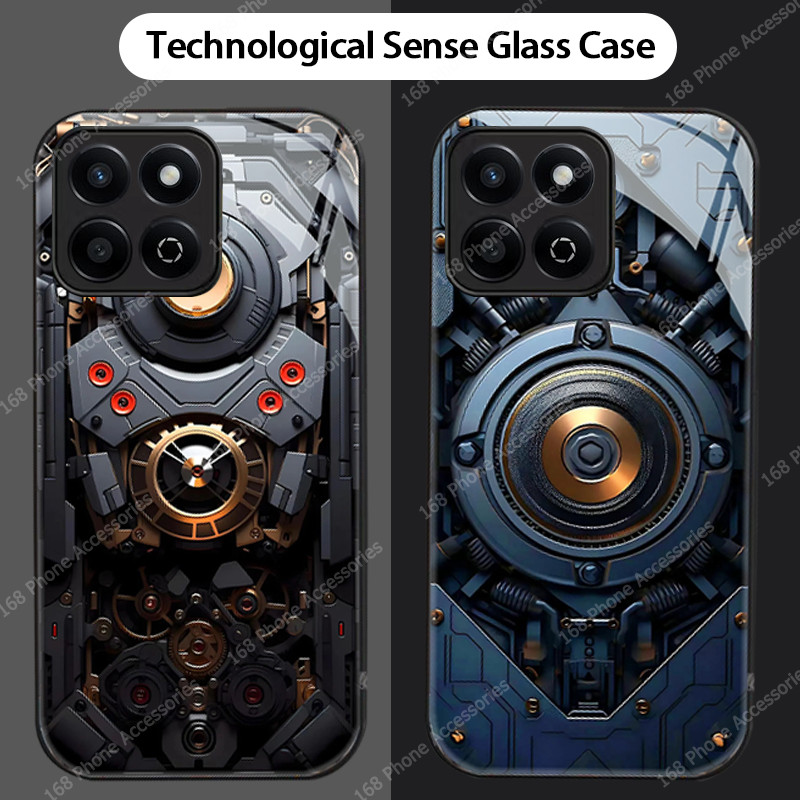 เคส Honor X7C X8C เคส Honor 200 Smart เคสเทคโนโลยีกลไกสไตล์กันกระแทกพร้อมเลนส์กล้องป้องกันโทรศัพท์สํ