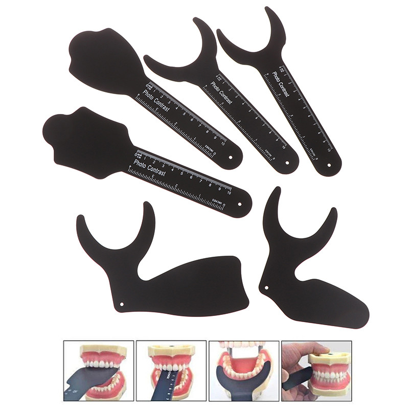 1 ชิ้น /6 ชิ้นทันตแพทย์ทันตกรรม Photo Contrast สีดําพื้นหลัง Board Autoclavable ทันตกรรม Contrast Intraoral อุปกรณ์ถ่ายภาพ