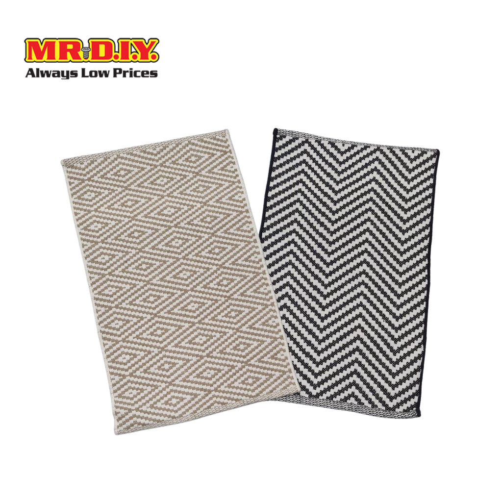 MR.D.I.Y. พรมเช็ดเท้า ผ้าคอตตอน 100%  ขนาด 50x80 ซม. คละลาย (1 ผืน)