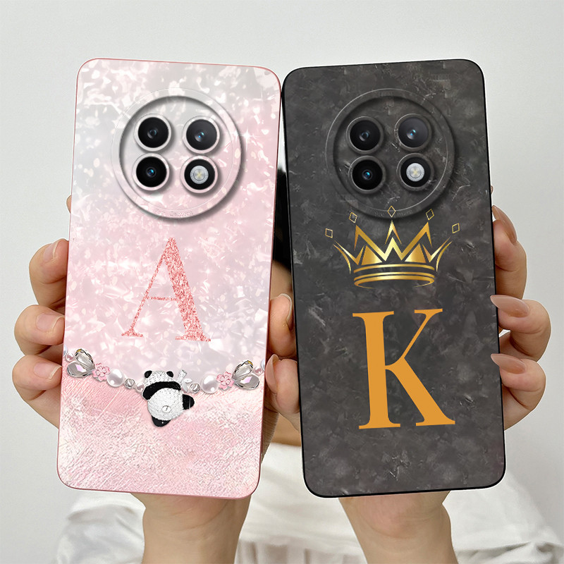 สําหรับrealme 13 + 5G 2024 แฟชั่นมงกุฎตัวอักษรปลอกสําหรับRealme 13Plus Realme13 + 13 Plus 5Gเลนส์กล้องShcokproofเคสโทรศัพท์นุ่มปกหลัง