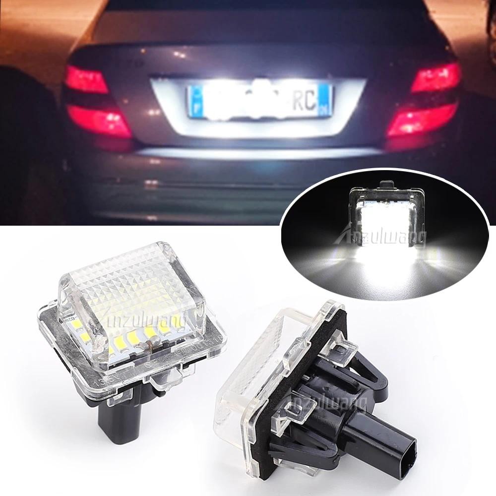 รถ LED จํานวนใบอนุญาตสําหรับ Mercedes-Benz W221/C216/W204/W212 2 ชิ้น LED โคมไฟป้ายทะเบียน