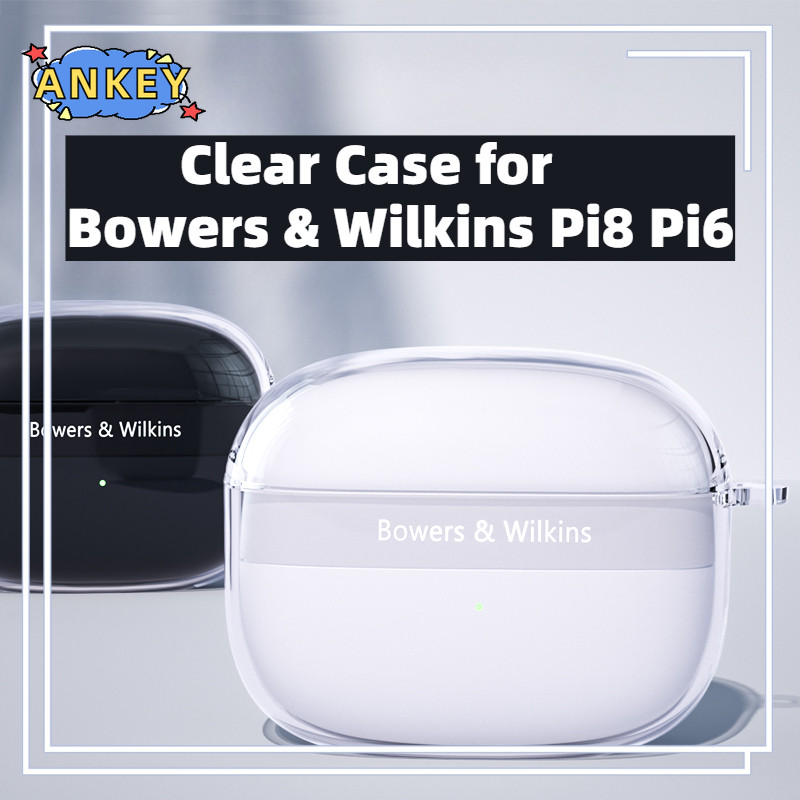 Clear Case for Bowers & Wilkins Pi8 Pi6 Protective Transparent B&W TPU Covers Bluetooth Earphone She