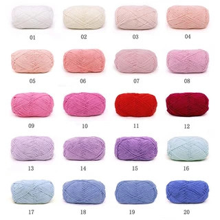 ไหมพรม 2ply คอตตอนนมเส้นเล็ก 40 กรัม พร้อมส่ง