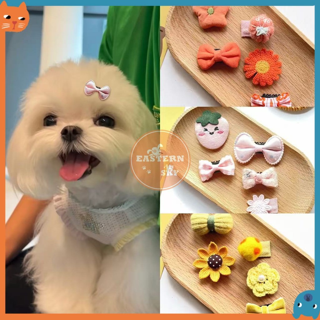 5 ชิ้น/แพ็คสัตว์เลี้ยงน่ารัก BB คลิป Malzis Yorkshire กิ๊บติดผมสุนัขขนาดเล็กเครื่องประดับผมสัตว์เลี้ยง