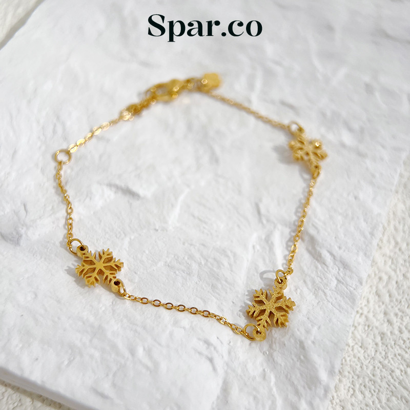 Spar.co สร้อยข้อมือเกล็ดหิมะ - รุ่นเกาหลีใหม่ เฉพาะกลุ่มแฟชั่นSP-AAD1060