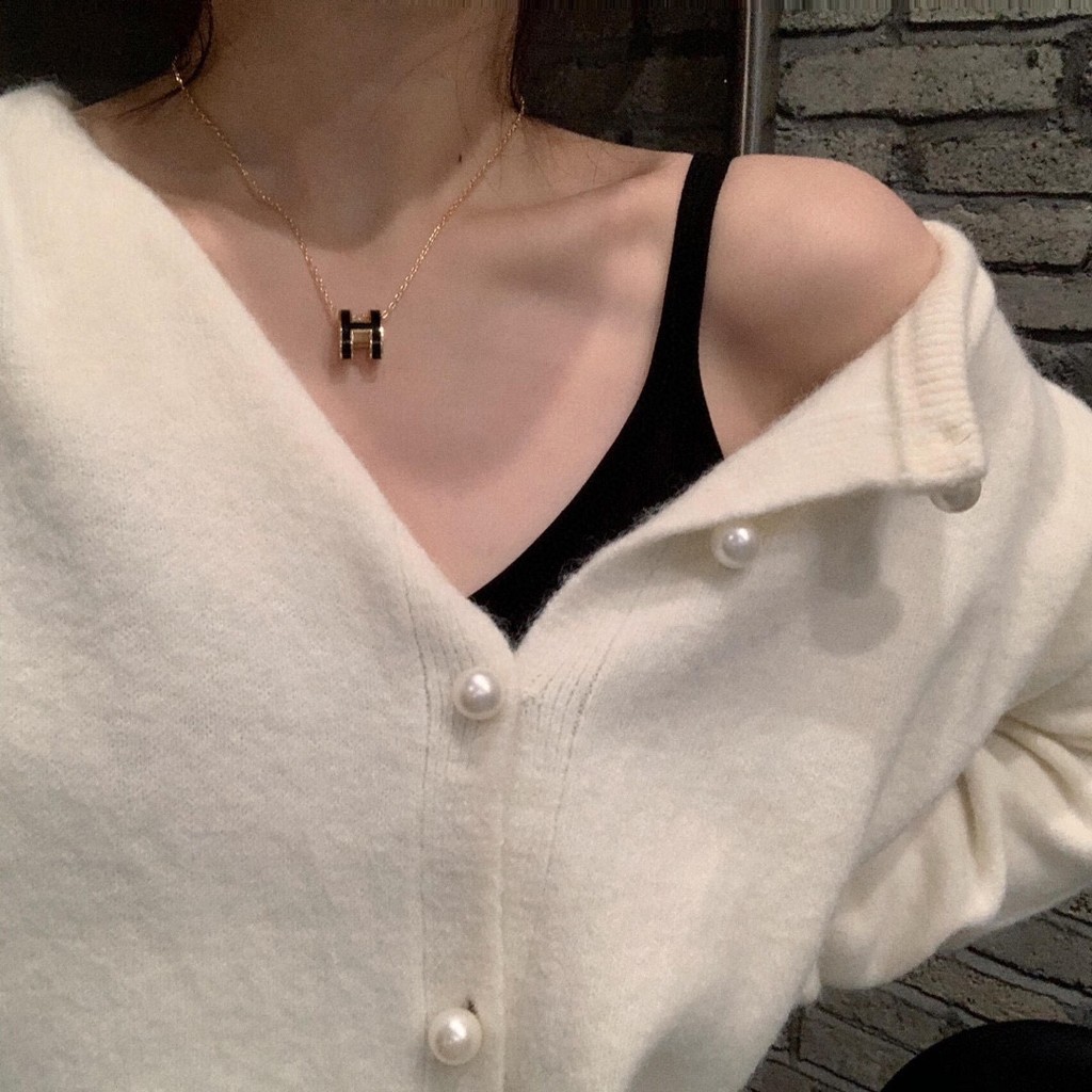 V Gold Version Hสร้อยคอต่างหูชุด 2 ชิ้น 250402