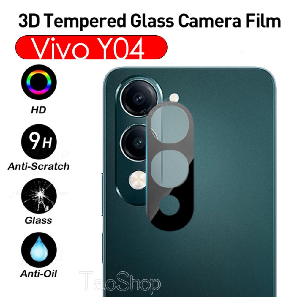 3d กล้องเลนส์ป้องกันฟิล์มสําหรับ Vivo Y04 Y 04 VivoY04 กระจกนิรภัยคลุมทั้งหมดฟิล์มป้องกัน