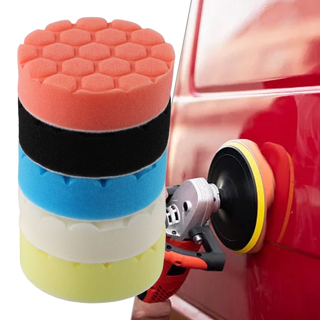 <bestshe> 5 ชิ้น 3/5/6/7 นิ้วฟองน้ําขัดเงาชุดขัดแว็กซ์รถขัดอัตโนมัติใช้ - รูปที่ 3