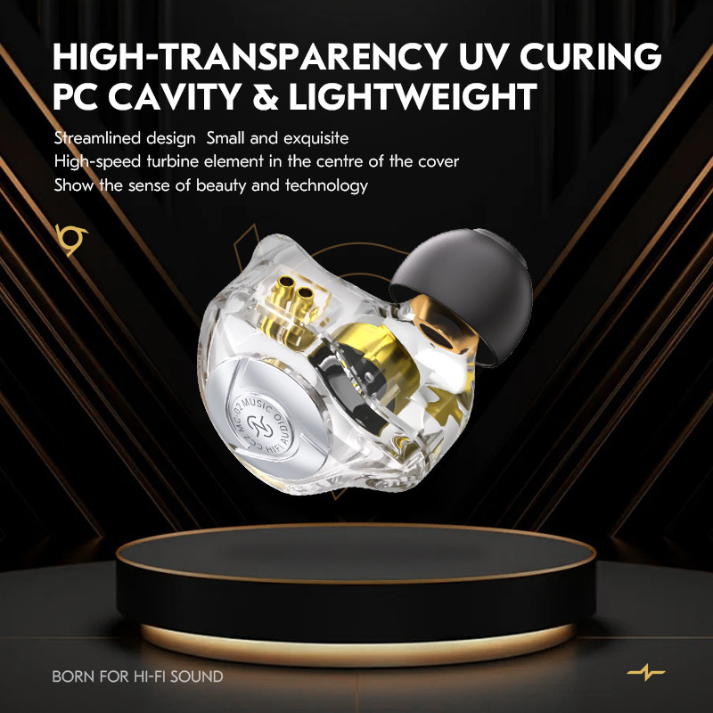 Ccz MC02 Dual-Magnet Dynamic Driver HIFI In-Ear 10MM Dual-Magnet ขนาดใหญ่ DD 5N OFC การออกแบบสายเคเบิลชุดหูฟังแบบมีสาย
