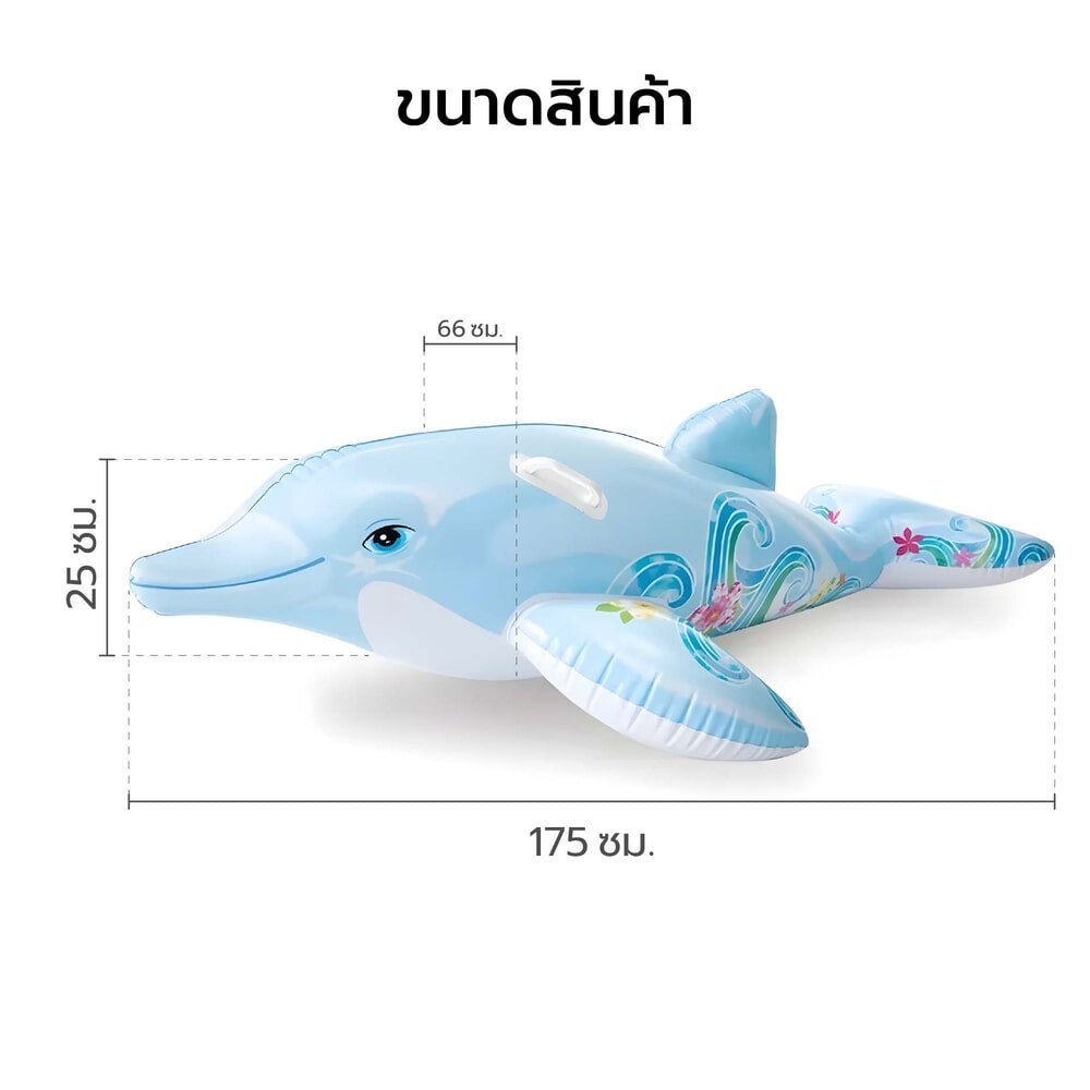 GlobalHouse TOYS แพปลาโลมาเป่าลม รุ่น 58535NP ขนาด รูปที่ 5