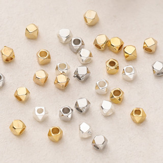 St.kunkka 20ชิ้น 2*2mm 18Kทองแดงบริสุทธิ์ไม่จางหายไปมลูกปัด …