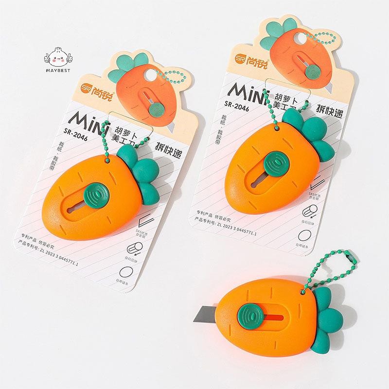 {maybest} 1/3 ชิ้นน่ารักแบบพกพา Avocado สตรอเบอร์รี่แครอท Art Utility มีด Express กล่องมีดเครื่องตัดกระดาษหัตถกรรมห่อเครื่องมือ {TH}