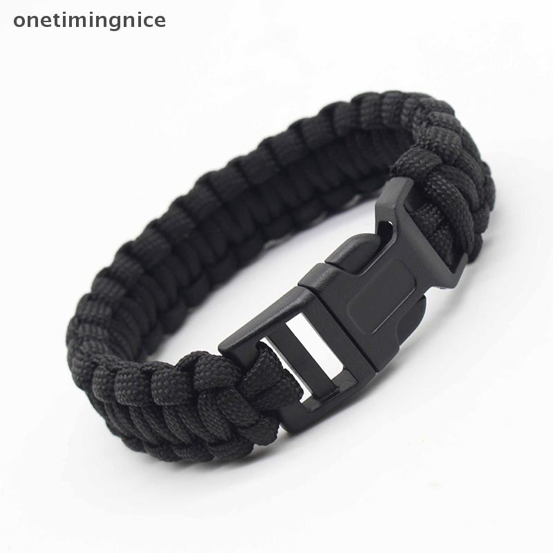 Onetimingnice 23 ซม.Seven Core Paracord Escape กลางแจ้งฉุกเฉิน Plated เชือก Camping Survival Saving สร้อยข้อมือเครื่องมือ Onetimingnice
