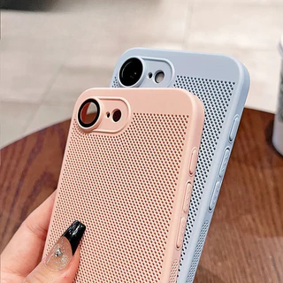 สําหรับ Iphone 17E 16E Cooling การกระจายความร้อน Slim Hard PC เคสโทรศัพท์พร้อมเลนส์แก้วป้องกัน