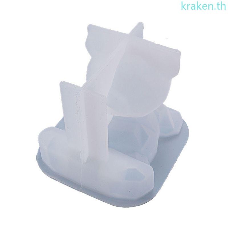 KRA การ์ตูน 3D Bear ที่วางโทรศัพท์แม่พิมพ์ซิลิโคน Mould DIY เครื่องประดับทําเครื่องมือ