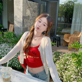 เสื้อคาร์ดิแกนถักสีเทาผู้หญิงสไตล์ใหม่แฟชั่นลดอายุสั้นเสื้อแจ็คเก็ตขนาดเล็ก