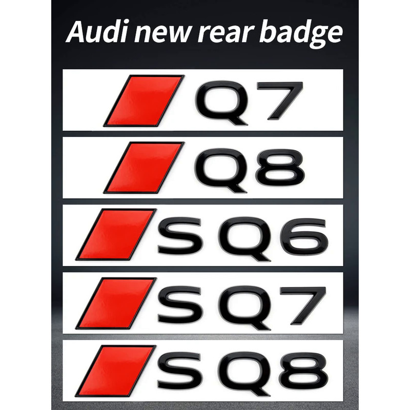 Suitable for AUDI SQ8 SQ7 SQ6 A3 A5 S5 S3 S6 RSQ8  etron sportback logo modification alphanumeric de