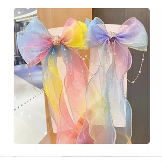 กิ๊บติดผมผีเสื้อสีรุ้งสําหรับเด็ก-ที่หนีบถักเปียแบบปรับได้สํ…