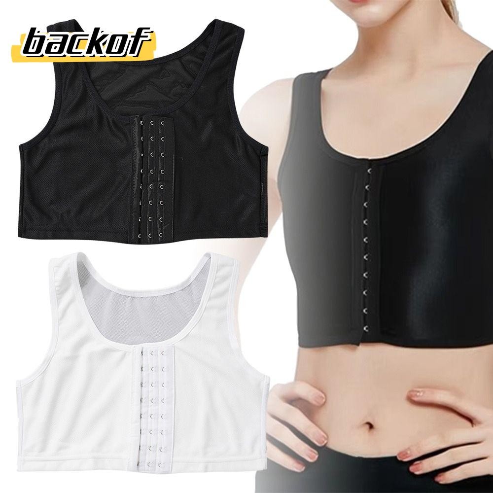 BACKOF 1 ชิ้นเสื้อกล้ามรัดตัว, ชุดชั้นในเสื้อกั๊กแบนหน้าอก Shaper, M-3XL Trans เลสเบี้ยนเลสเบี้ยนทอม Binder