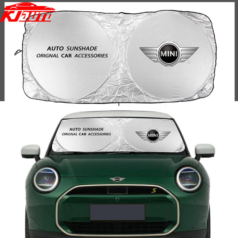 Mini กระจกรถยนต์ด้านหน้า Sun Shade สําหรับ Mini Cooper Countryman Clubman Mini Cooper S One d F54 F56 F60 R56 R60 Sun Visor Hunter Protector ด้านหน้า SunShade ภายใน