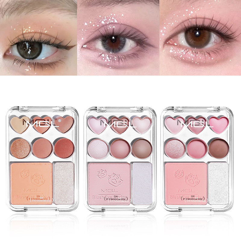 MGL Love Eight Color Eyeshadow Palette Blush Highlight One Pearl Matte Shiny Multi-Function