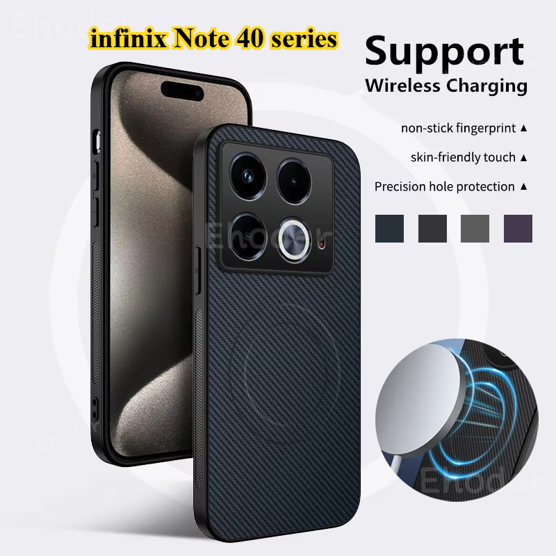 หรูหรา Matte สําหรับ infinix Note 40 Pro Plus 5G 40Pro 40s 4G 2024 กรณีแม่เหล็กไร้สายสําหรับ infinixNote40Pro 40Proplus Note40pro + Soft TPU กรณี