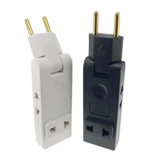 ตัวแปลงปลั๊กไฟ 4 ทาง ปลั๊กพกพา 180 องศา EU Socket ขนาดเล็ก ใช้เดินทางสะดวกทุกที่